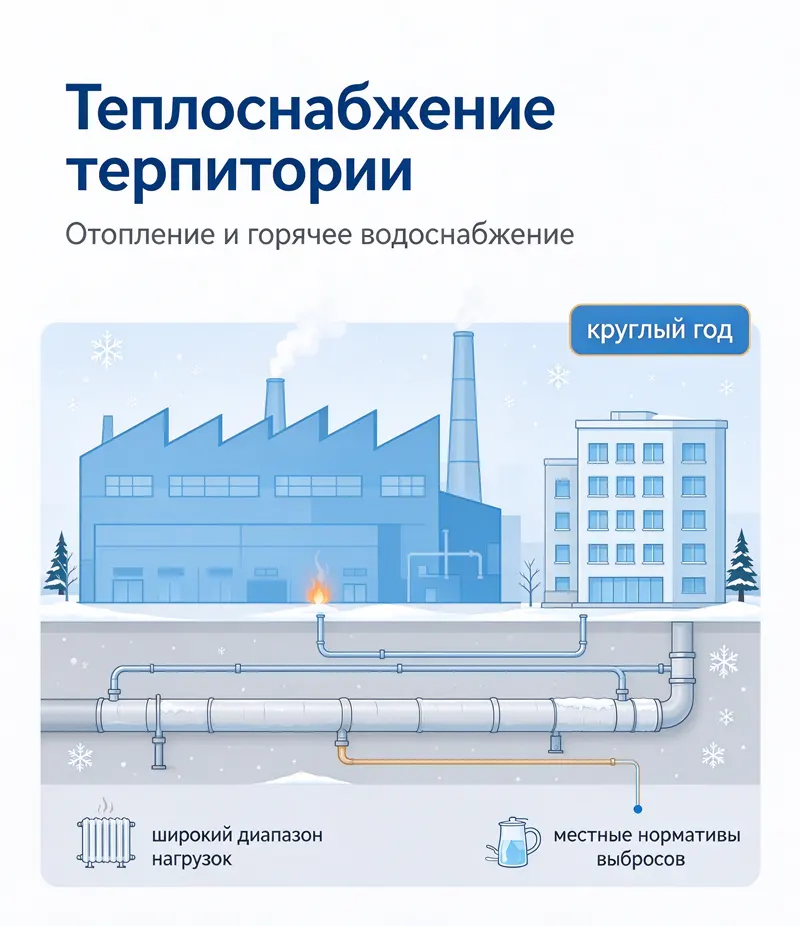 Теплоснабжение территории и зимнее строительство